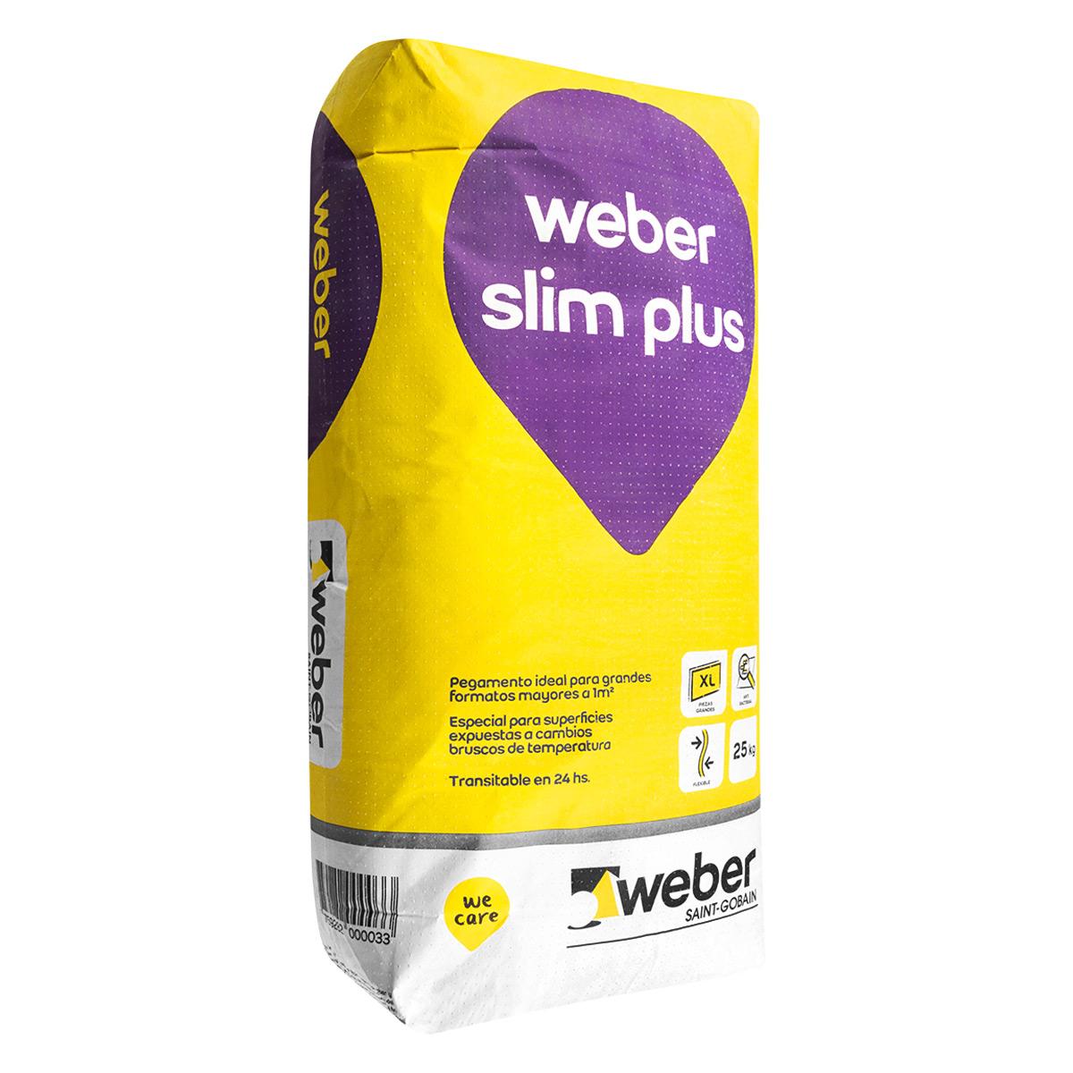 Pegamento Weber Slim Grandes Formatos Bolsa De 25 Kg