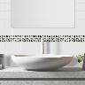Listelo Grigio Blanco Brillante - 40X5.5 cm - 1 pza