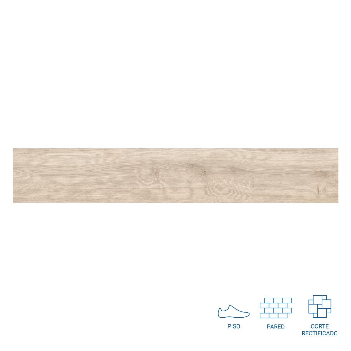 Porcelanato Madison Beige Mate - 20X120 cm - 1.68 m2