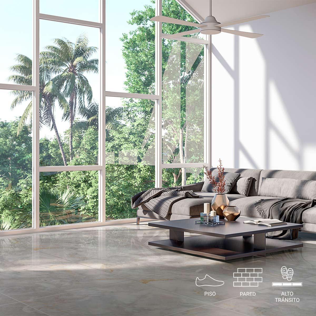 Gres Porcelánico Onix MRM RF Grey Super Gloss - 60 x 60 cm - 1.44 m2