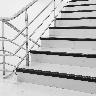 Perfil Antideslizante L Para Escaleras Pvc - Negro - 4.5X100 cm