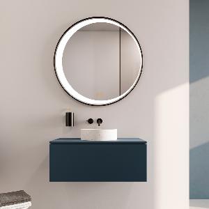 Espejo Eclipse 90 Con Luz Led - Negro