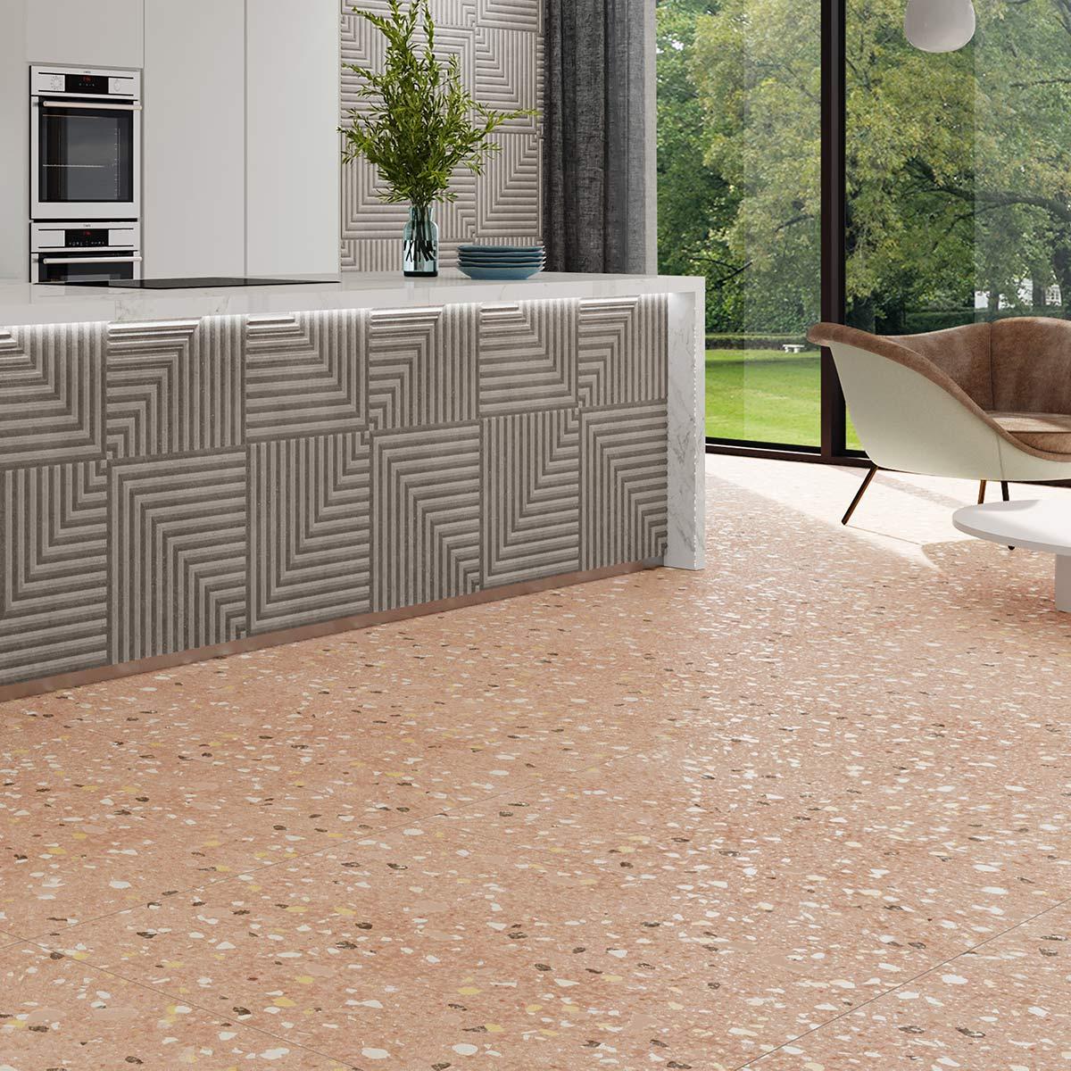 Porcelanato Confete Rosa Natural Rectificado - 100 x 100 cm - 2.00 m2
