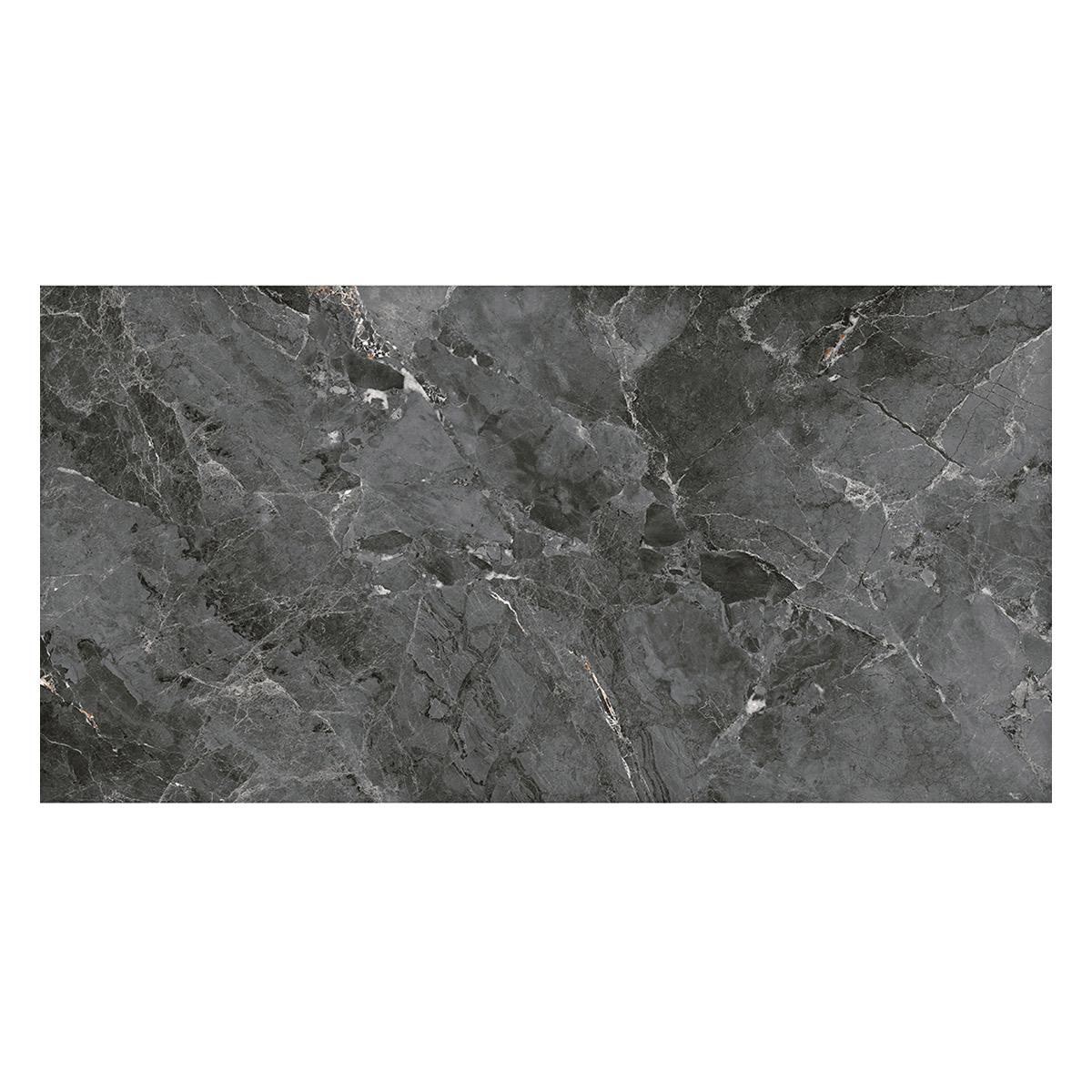 Porcelanato Quartz Grafite Negro Brillante - 60X120 cm - 2.16 m2