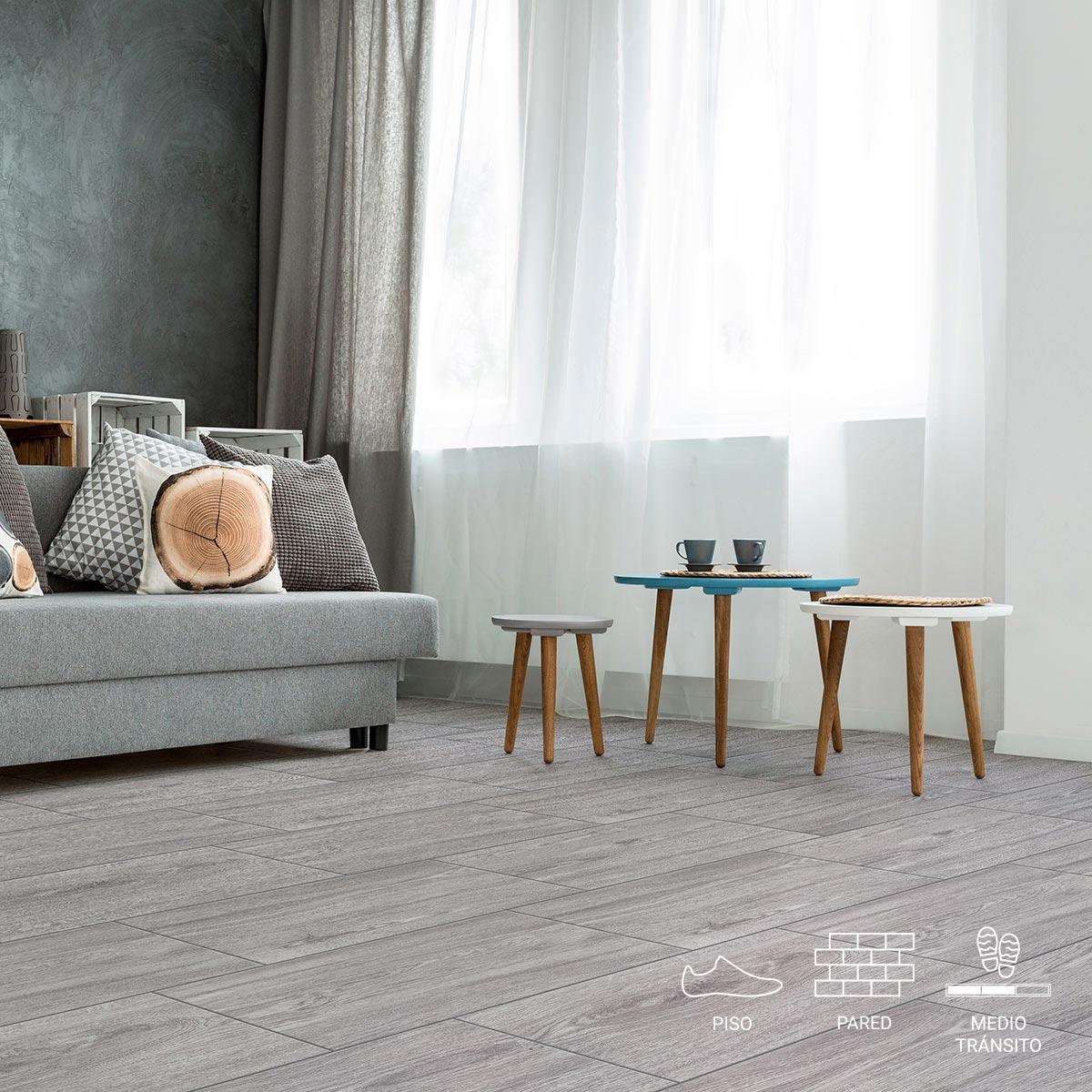 Piso Larice II MAD Grafito Mate - 30 x 60 cm - 1.80 m2