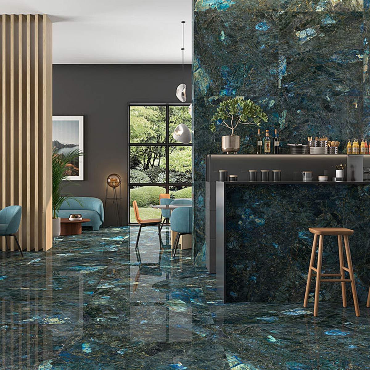 Porcelanato Labradorite Azul Pulido - 60X120 cm - 1.44 m2