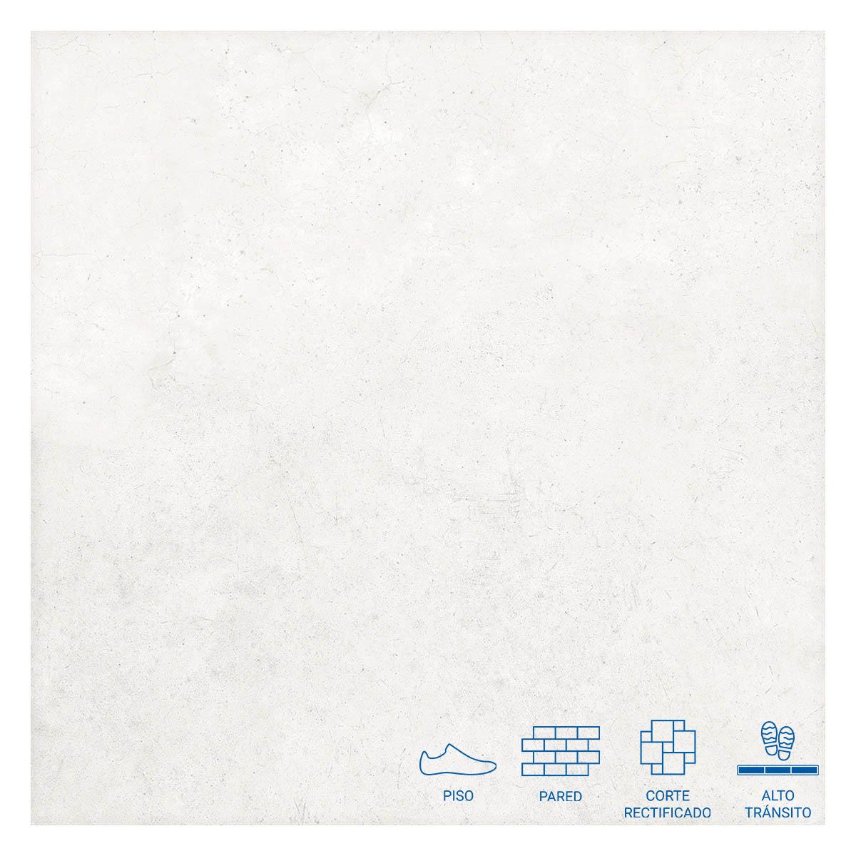 Porcelanato Carnaby Blanco Mate - 60X60 cm - 1.44 m2