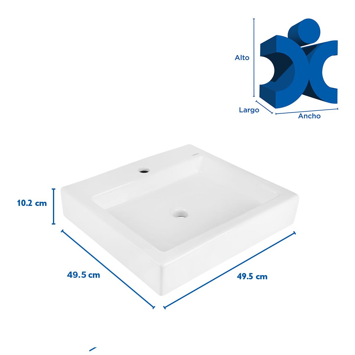 Bowl Kub Para Sobreponer - Blanco