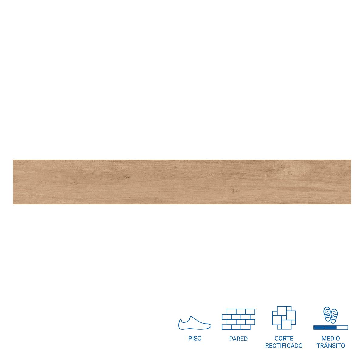 Porcelanato Dama Beige Oscuro Natural - 20x150 cm - 2.10 m2