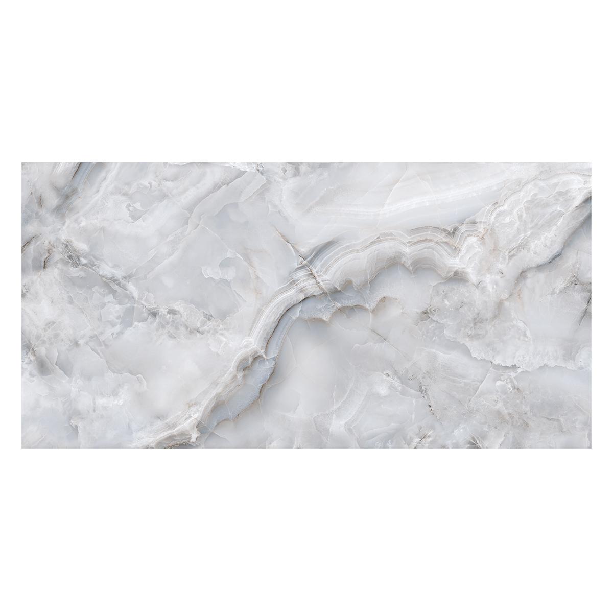 Porcelanato Quartz Calcedonia Gris Brillante - 60X120 cm - 2.16 m2