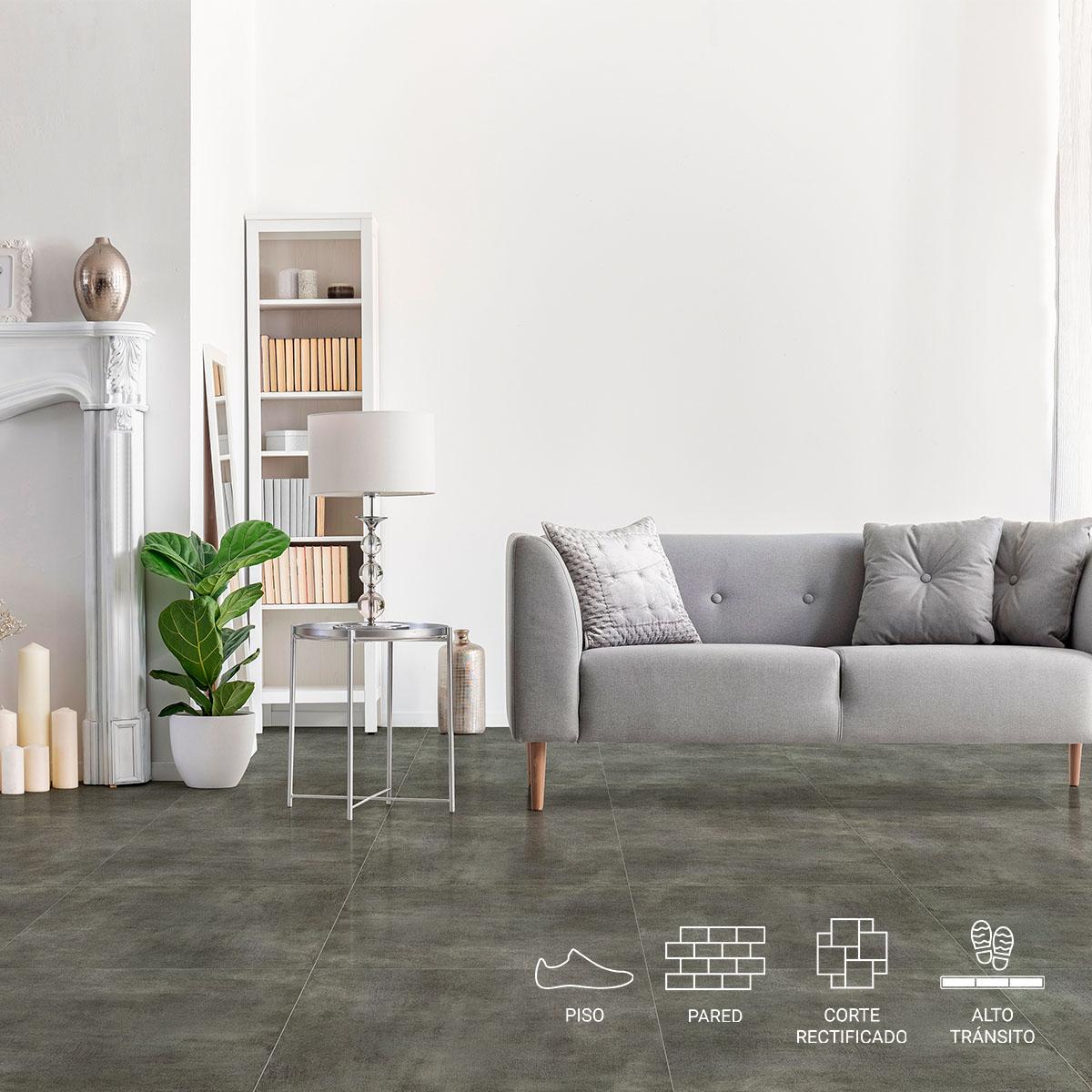 Porcelanato Andine Gris Mate - 60X60 cm - 1.44 m2