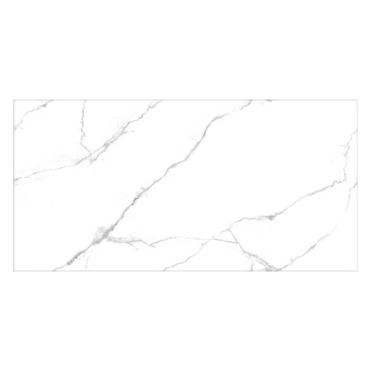 Porcelanato Carrara Blanco Brillante - 60X120 cm - 1.44 m2
