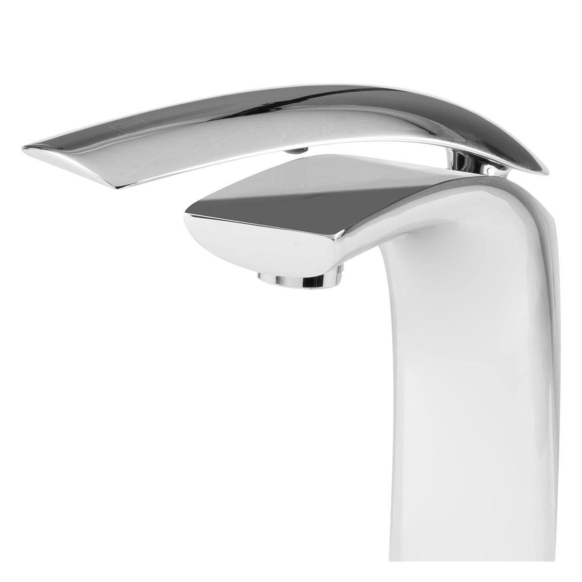Monocomando Martini Alto Para Lavatorio - Plateado