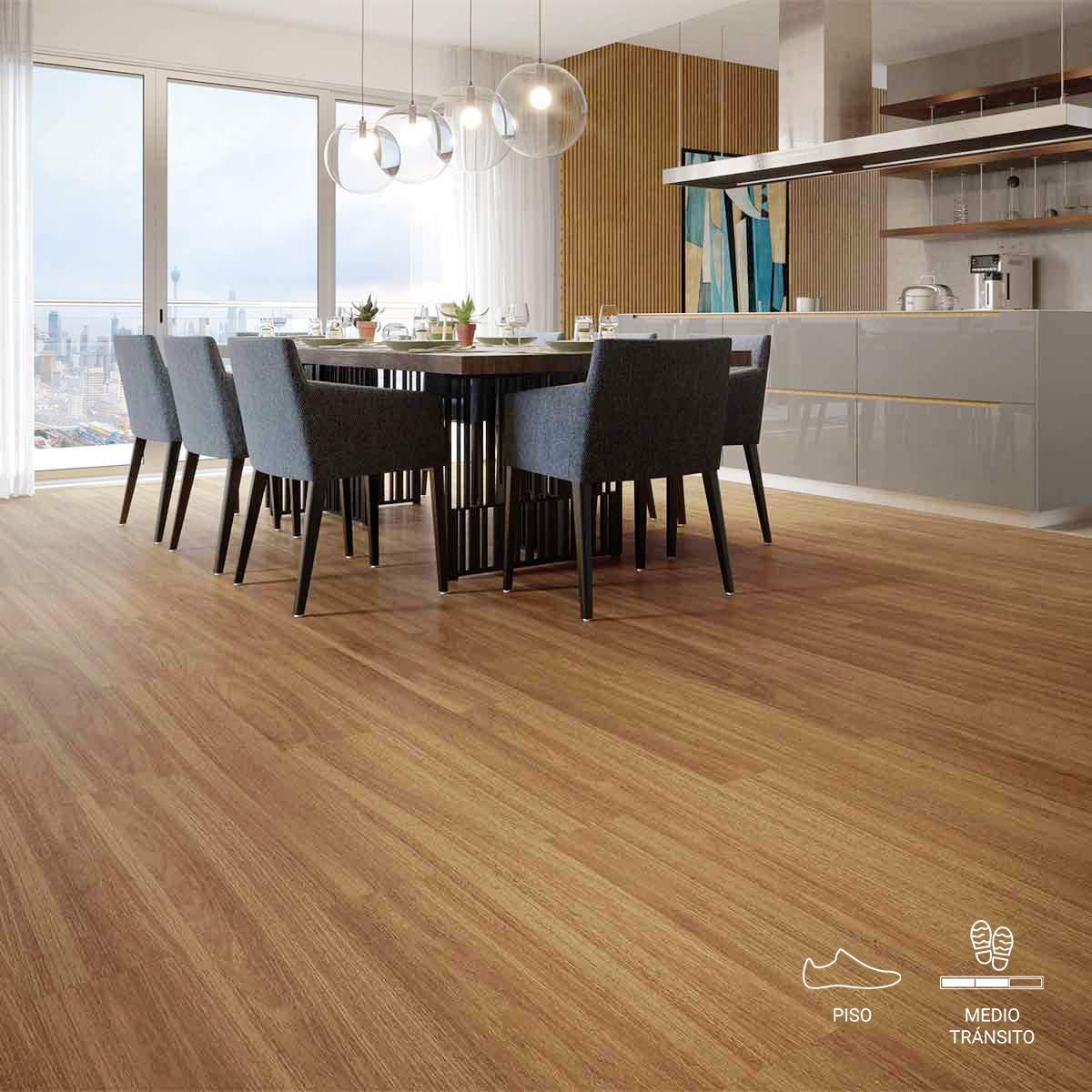 Piso Laminado Nature Freijo Puro AC4 Marrón Mate - 18.7X134 cm - 2.50 m2