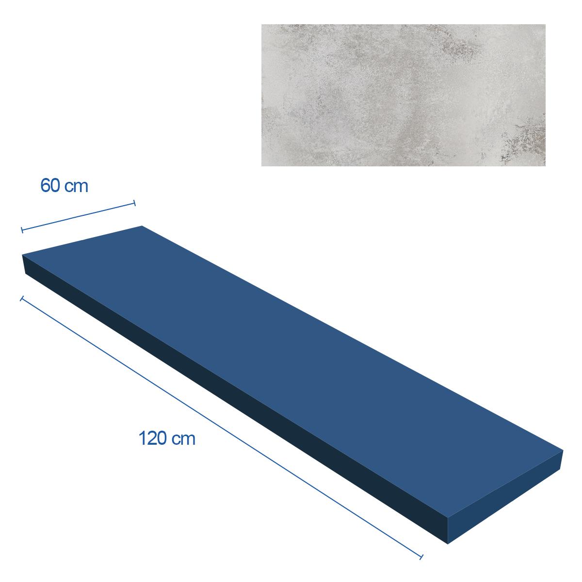 Porcelanato Narciso Gris Brillante - 60X120 cm - 1.44 m2