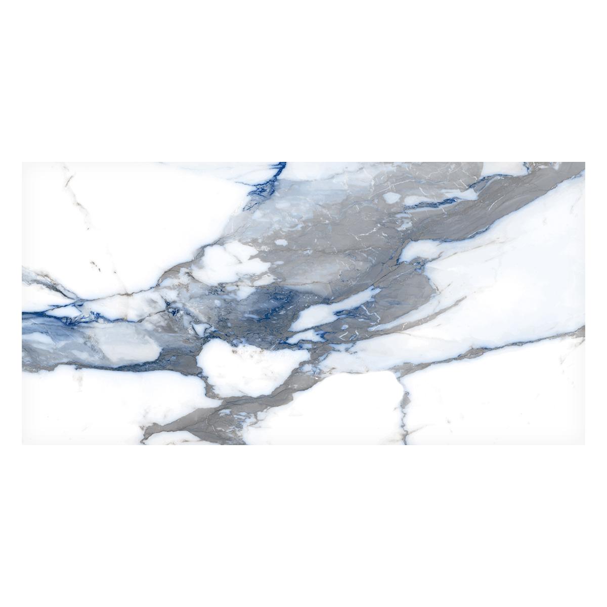 Porcelanato Crash Azul/Blanco Brillante - 60X120 cm - 1.44 m2