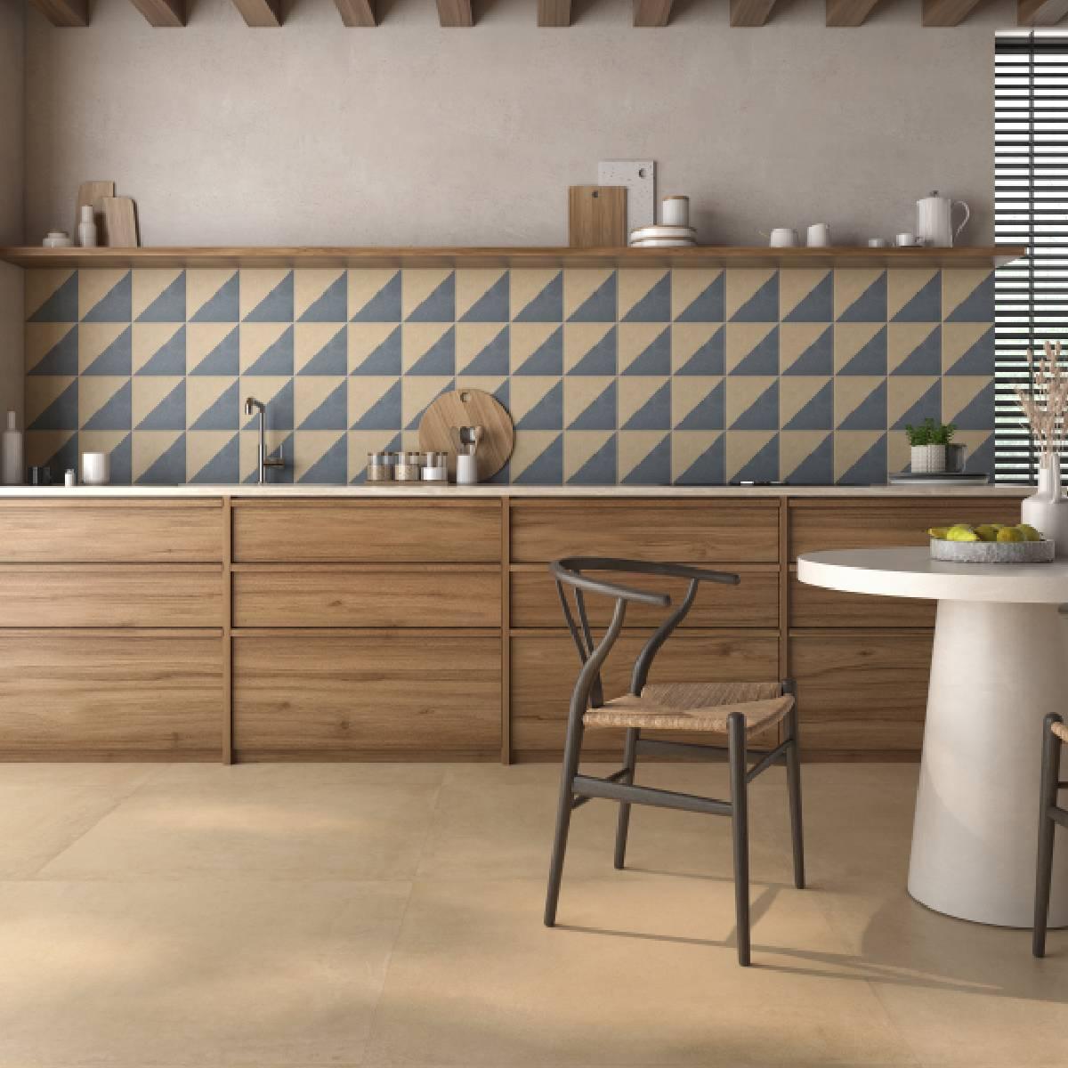 Porcelanato Keraben Terracota Modul Paja-Azul Mate. No Rect. Dest. 20X20 Caja 0.60 M2