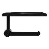 Porta Rollo Martini Con Repisa Para Baño Mate - Negro
