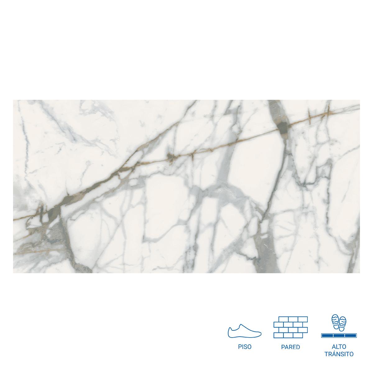 Porcelanato Marbleton Blanco Mate - 30X61 cm - 1.66 m2