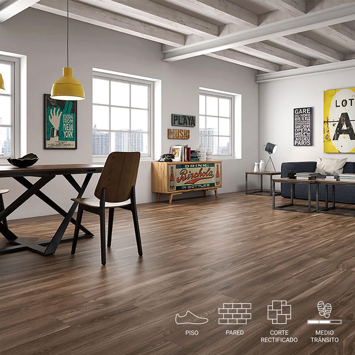 Porcelanato Tabula Cerezo Mate - 20X120 cm - 1.68 m2