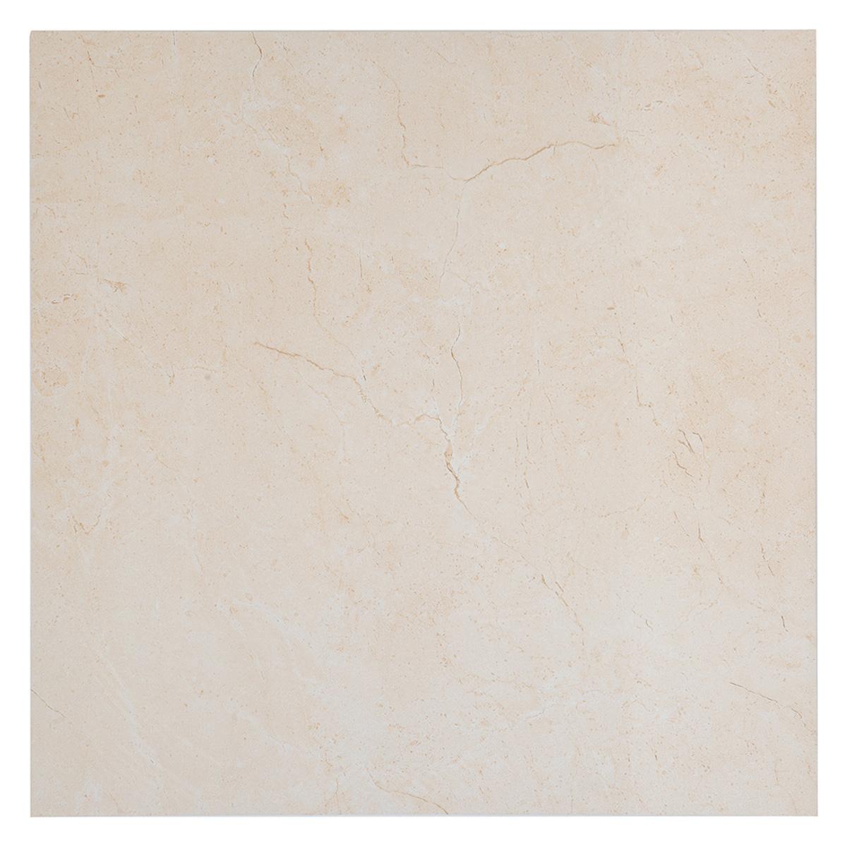 Porcelanato Marbled Beige Brillante - 60X60 cm - 1.44 m2