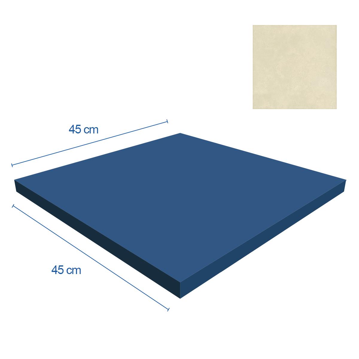 Piso Concreto Marfil Mate - 45X45 cm - 2.08 m2