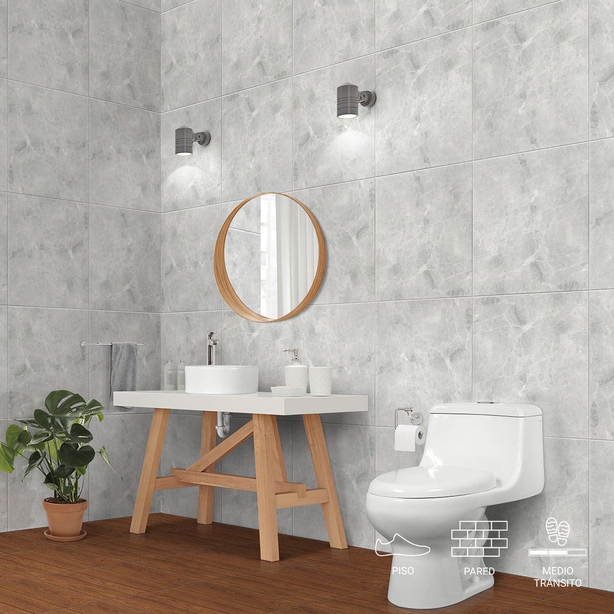Piso Colonia II Marmolizado Gris - 60 x 60 cm - 1.80 m2