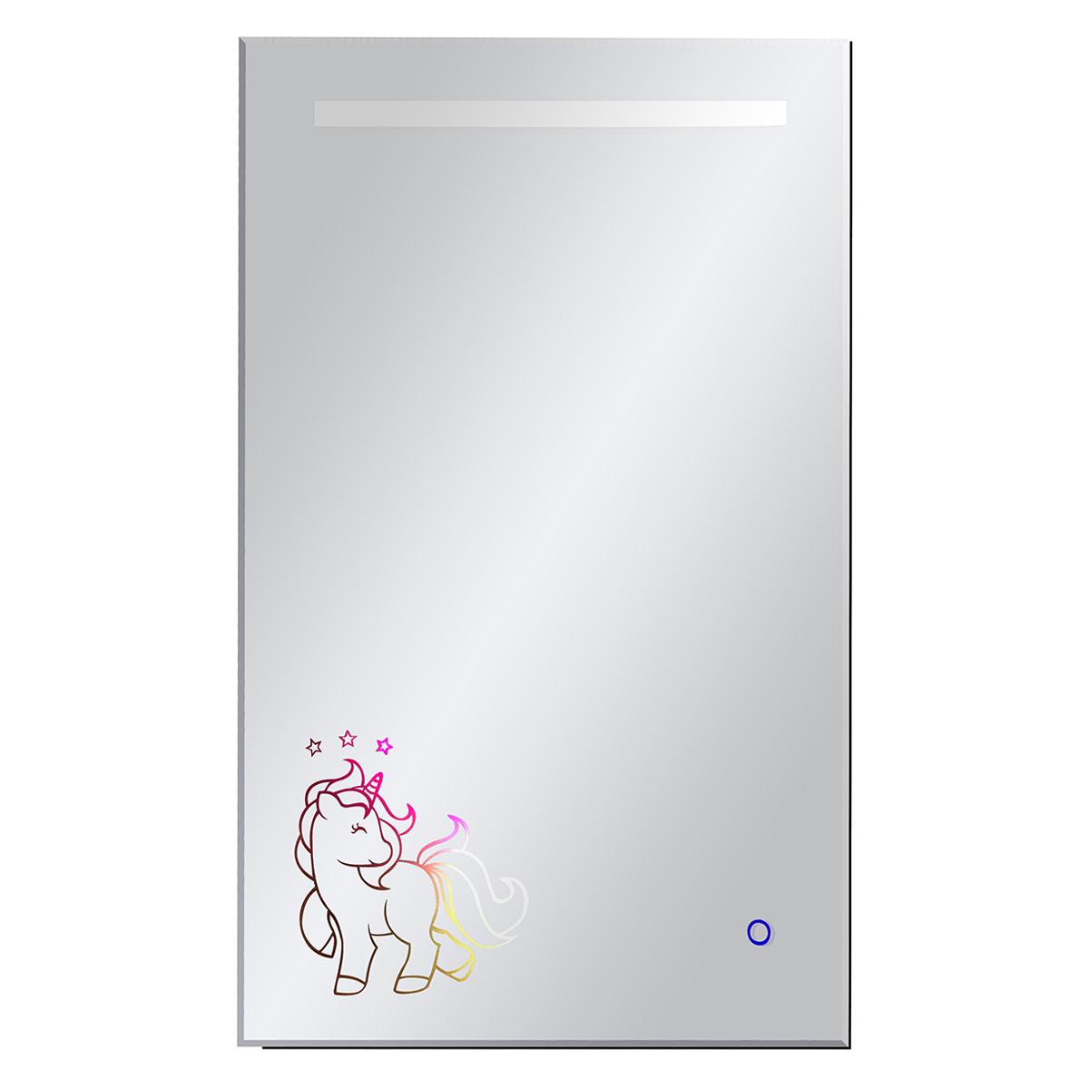 Espejo Unicornio Pulido Brillante Luz LED