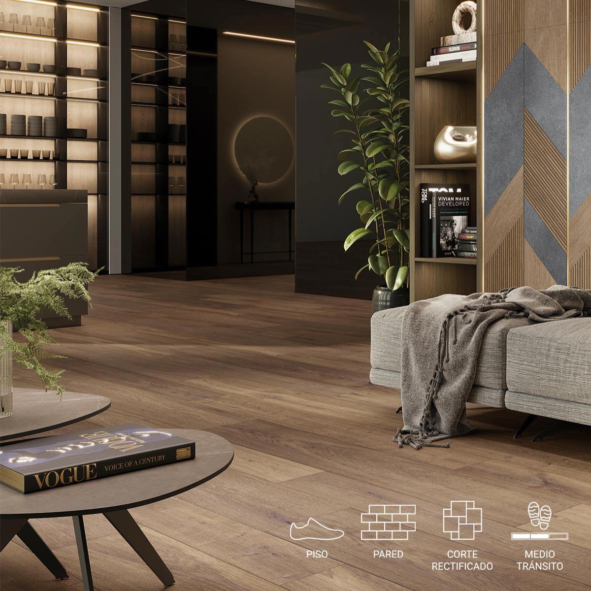 Porcelanato Gent Roble Mate - 29.4X180 cm - 1.06 m2