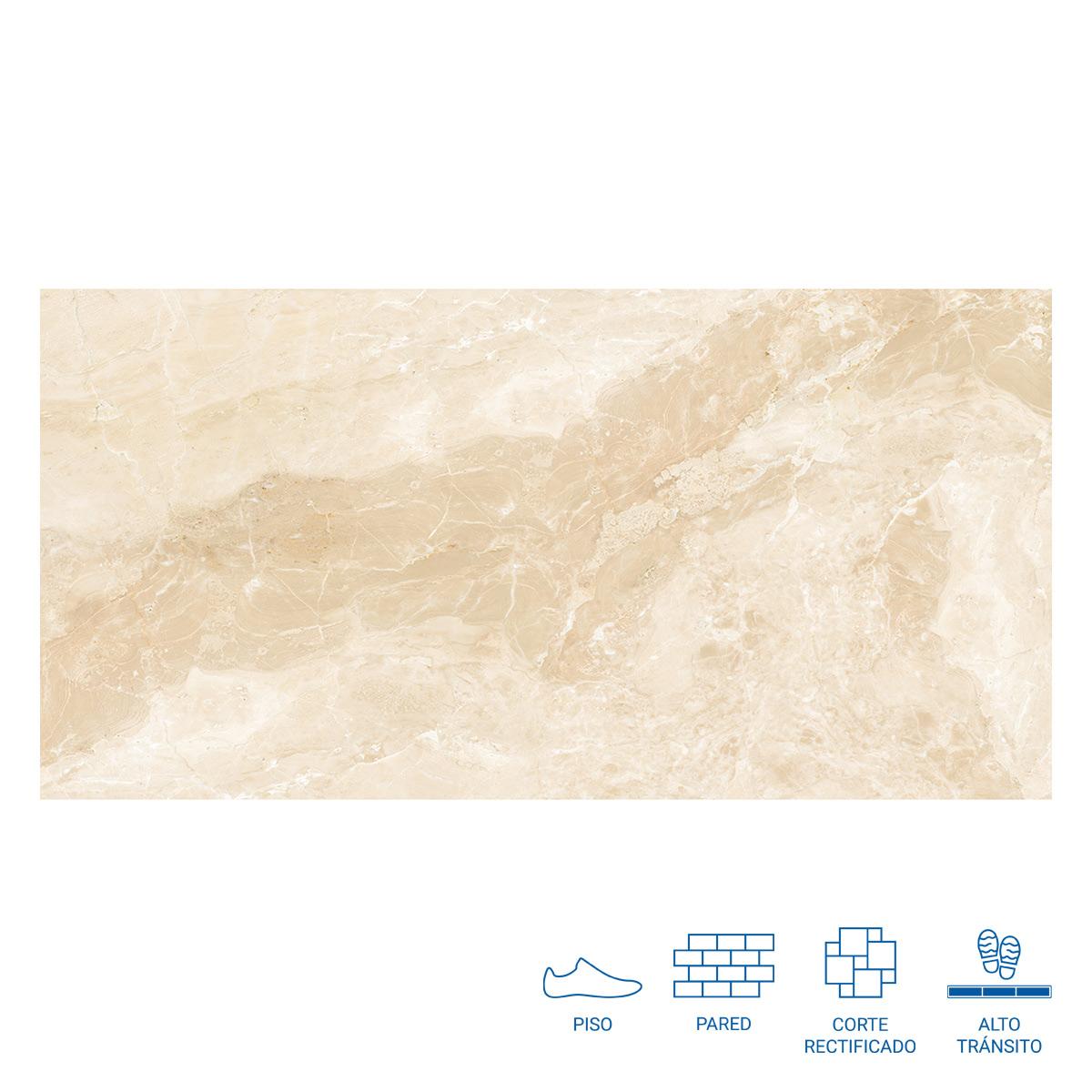 Gres Porcelánico Abitare Roma Beige Mate - 58X118 cm - 1.38 m2