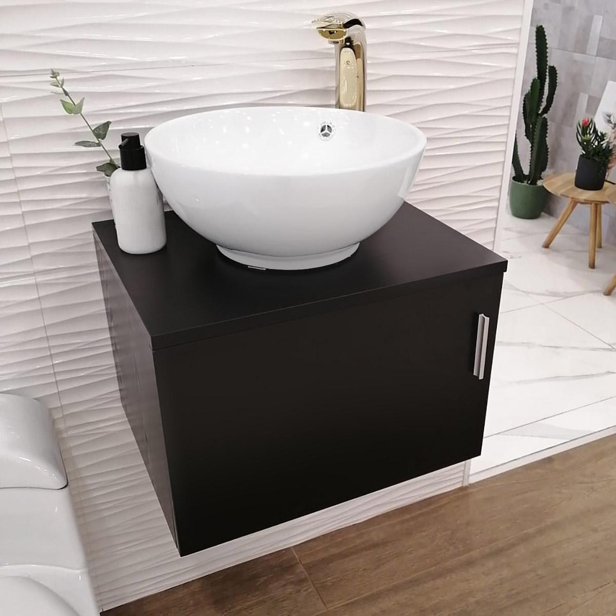 Mueble Para Baño Makalu - Negro/Blanco