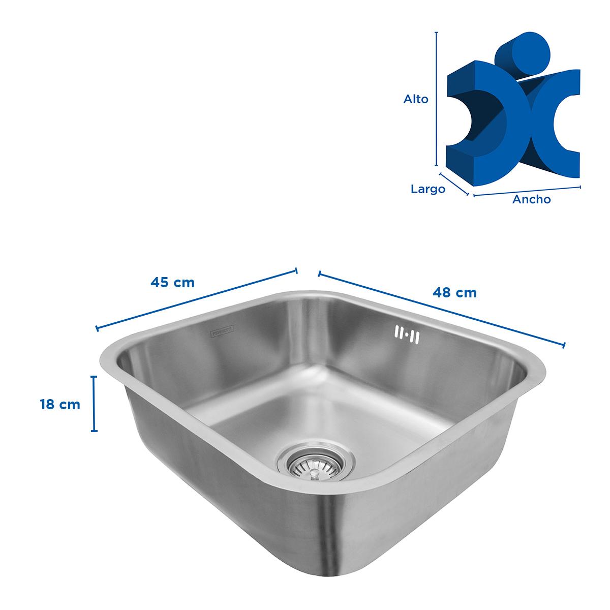 Lavadero Polux Para Empotrar - Acero