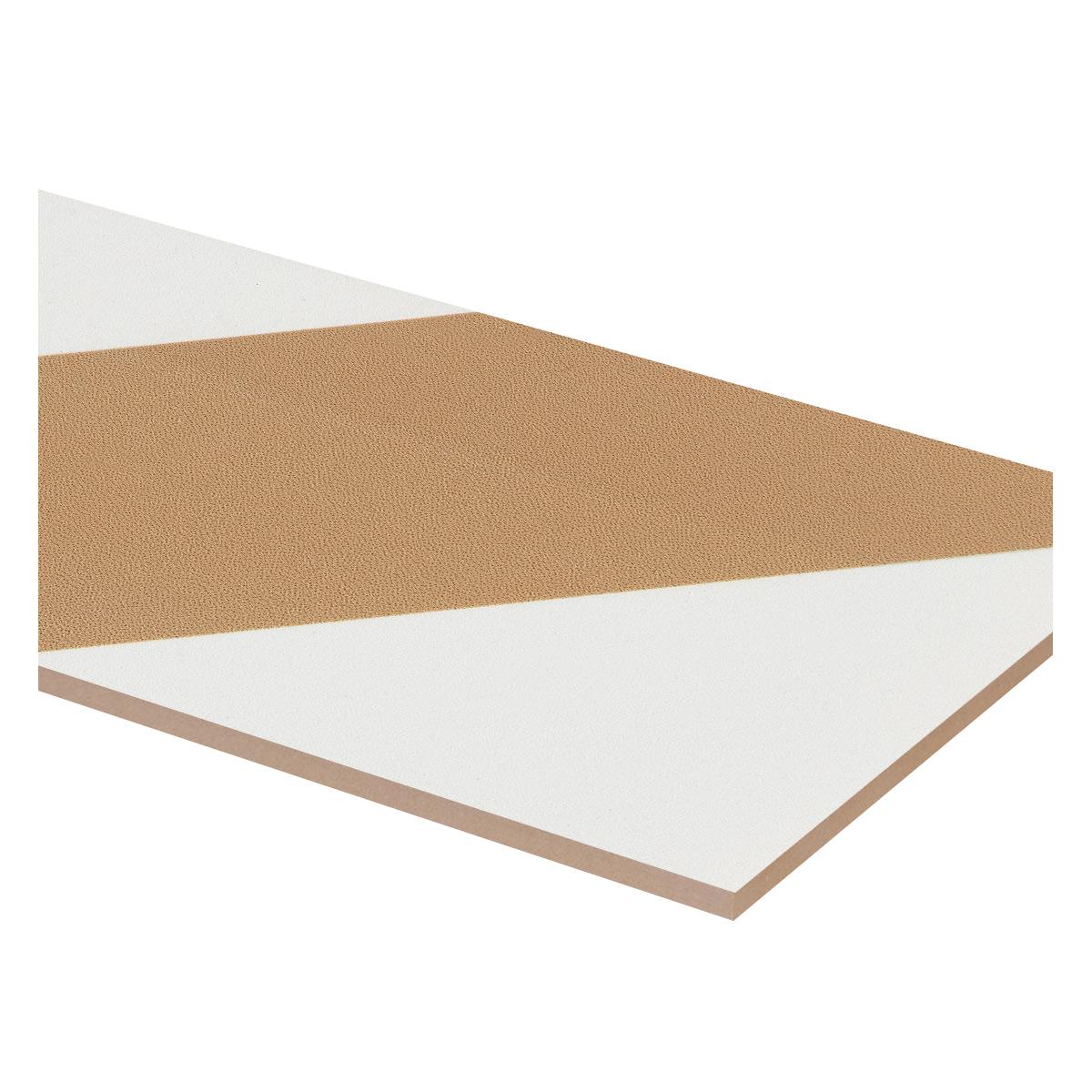 Listelo Brick Diagonal Beige Mate - 7.5X15 cm - 4 pzas