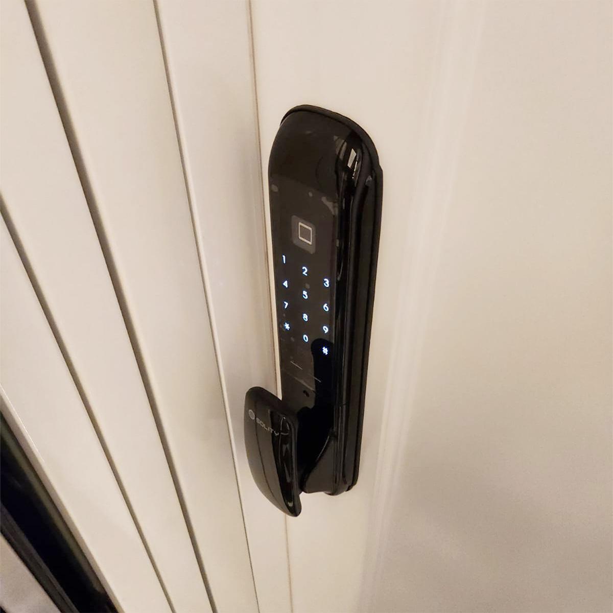 Cerradura Digital 1000BK Push Pull Para Residencial - Aluminio