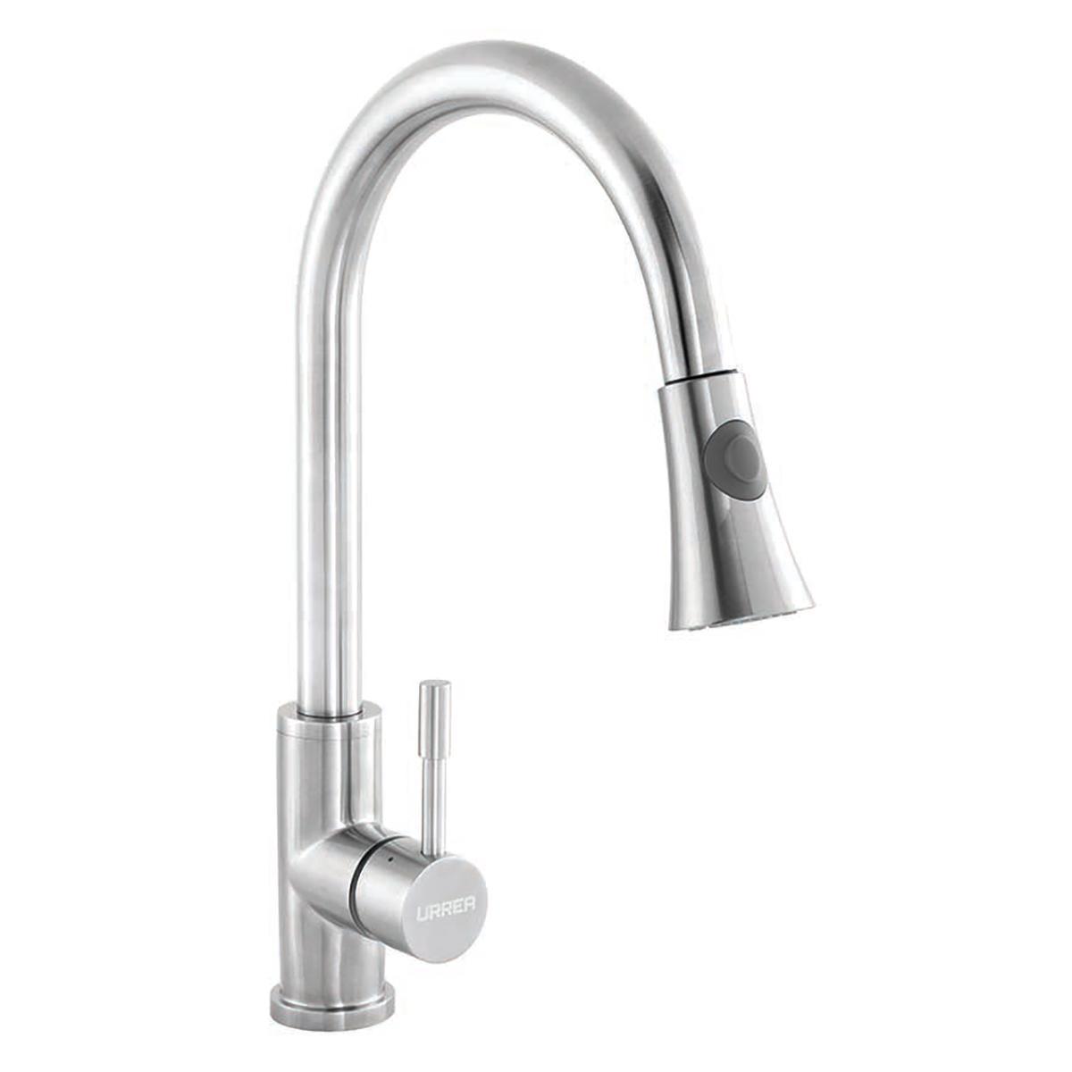 Monocomando Stal Para Cocina - Plateado