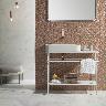Mosaico Gravity Bronce Rosa Brillante - 30.4X31 cm - 1 pza