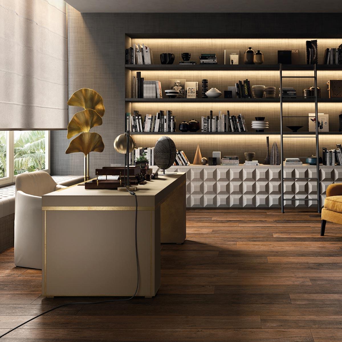 Porcelanato Legno del Notaio Marrón Mate - 20X120 cm - 1.44 m2