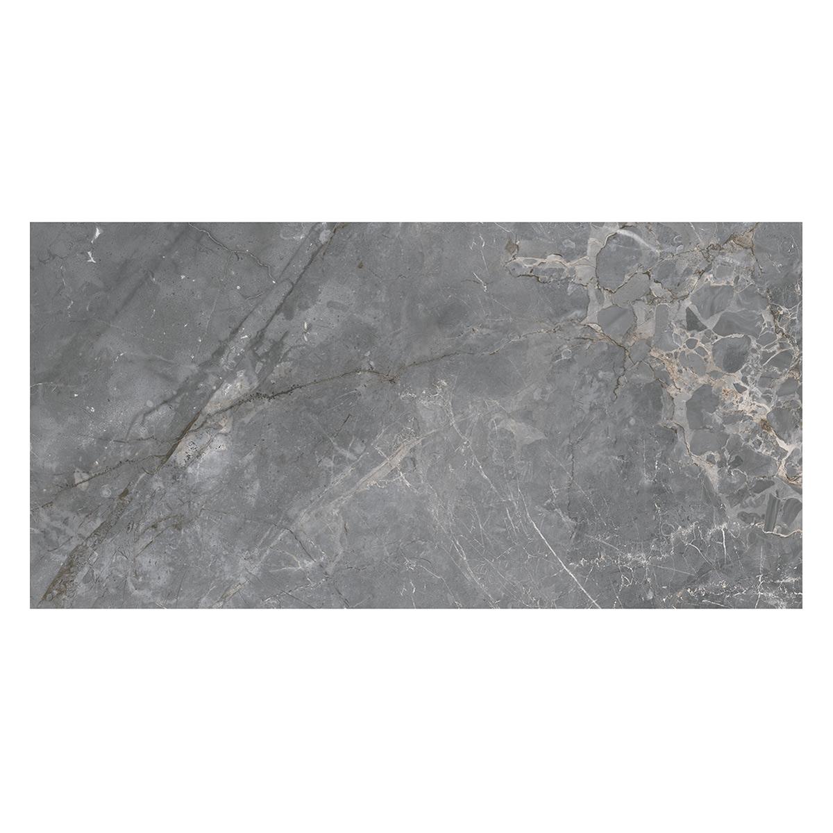Porcelanato Fior Di Bosco Gris Oscuro Brillante - 60X120 cm - 1.44 m2