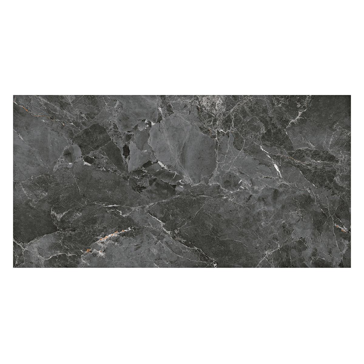 Porcelanato Quartz Grafite Negro Brillante - 60X120 cm - 2.16 m2