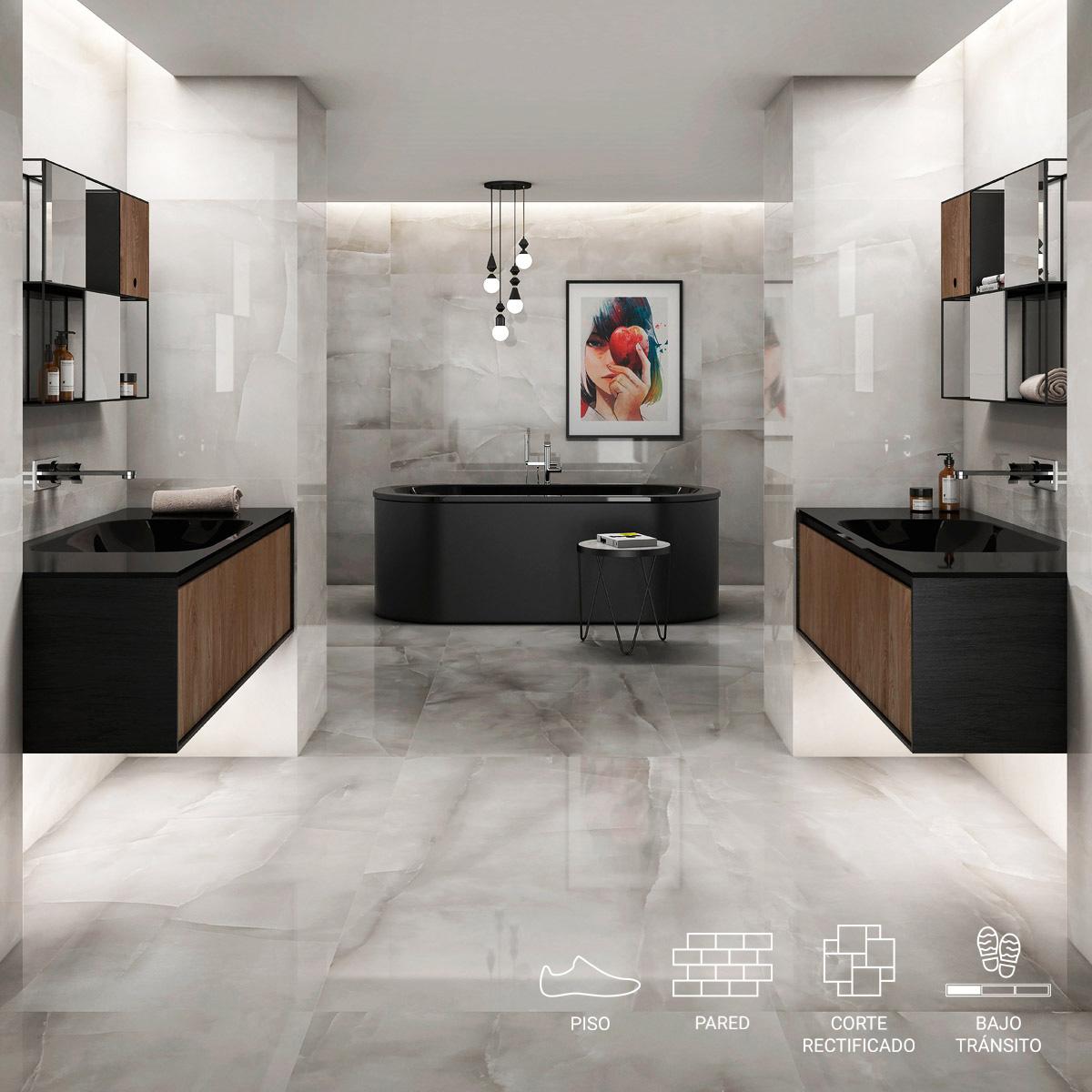 Porcelanato Soma Perla Pulido - 90X180 cm - 1.62 m2