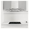 Campana New Vetro Decorativa 90 cm - Acero