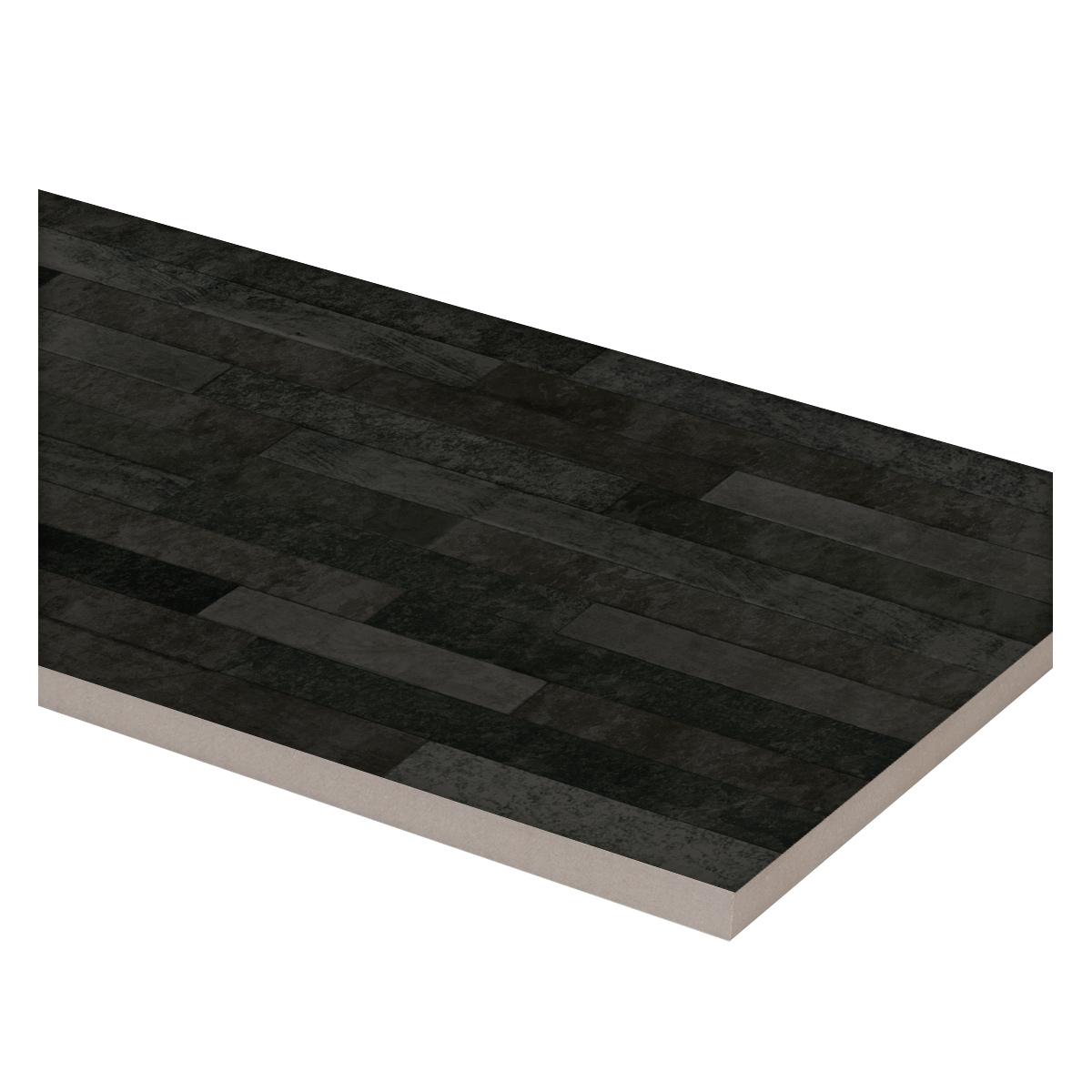 Porcelanato Aspen Negro Mate - 17X52 cm - 0.89 m2