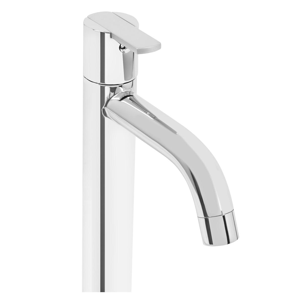 Llave Buzios Para Lavatorio Alto - Plateado