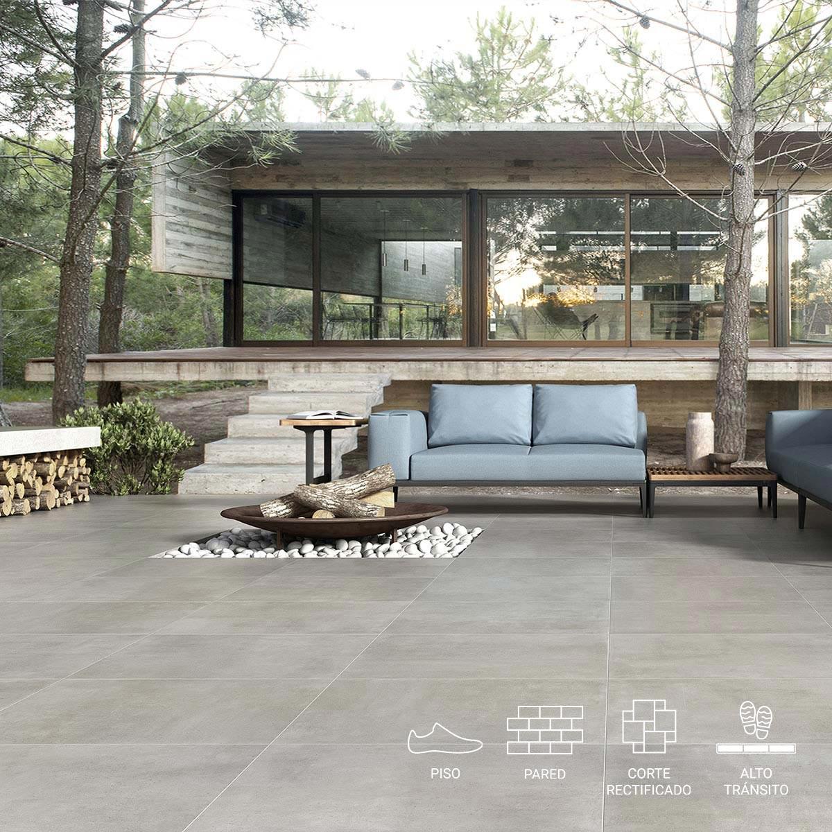 Porcelanato Boreal Gris Mate - 75X75 cm - 1.13 m2