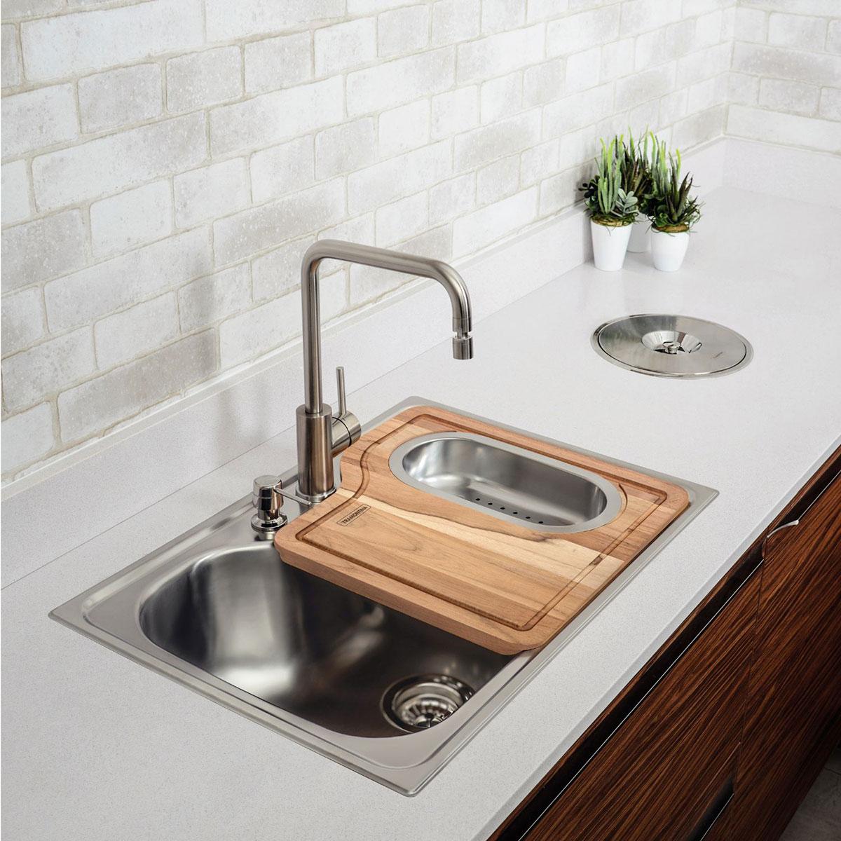 Lavadero Tramontina Morgana Sat Ac/Inox 1 Poz 68.5X48.5Cm