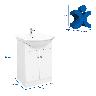 Mueble De Baño Golden Bath Vancouver Blanco (Fm600) 60X85X44 Cm Inc. Lavat C/Reb