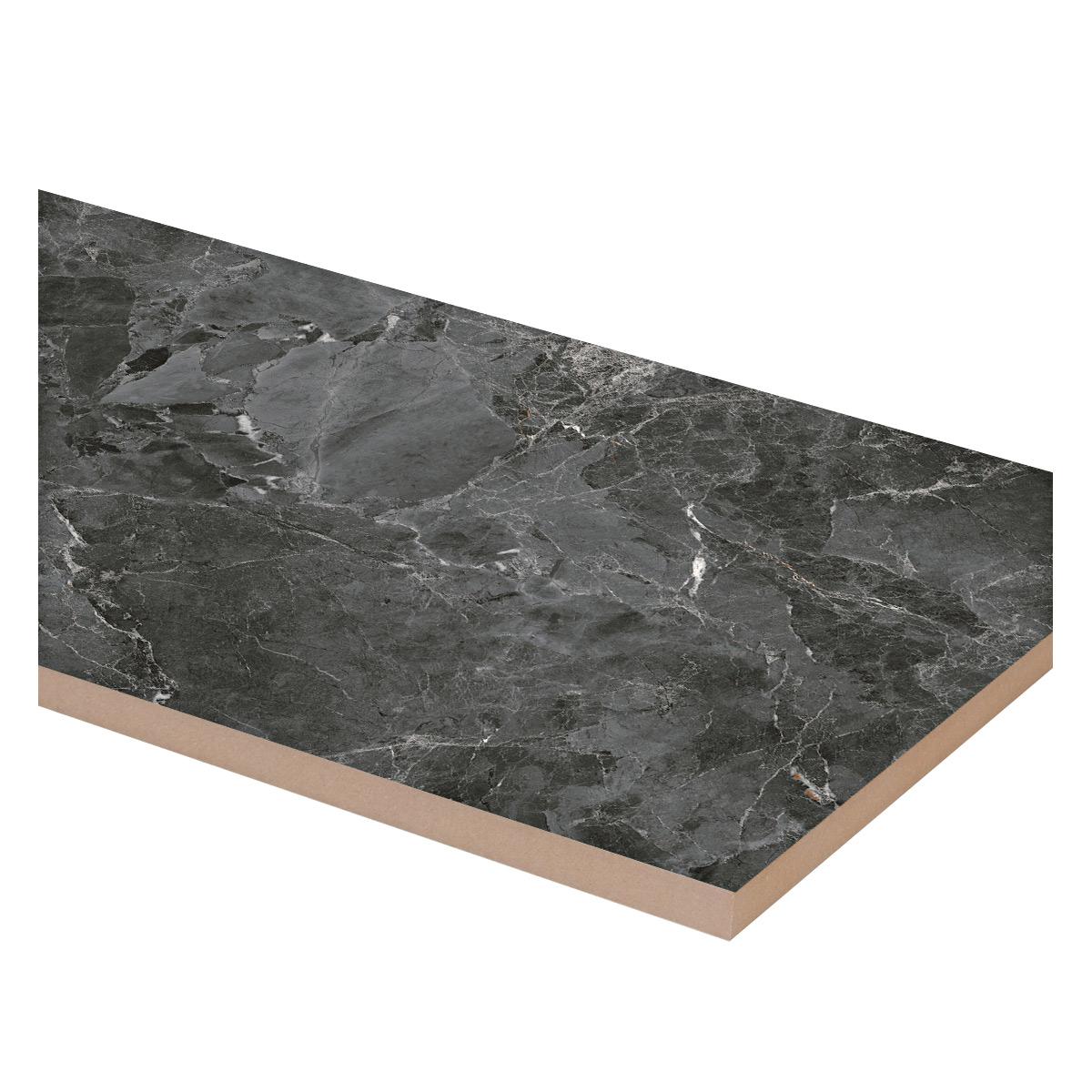 Porcelanato Quartz Grafite Negro Brillante - 60X120 cm - 2.16 m2
