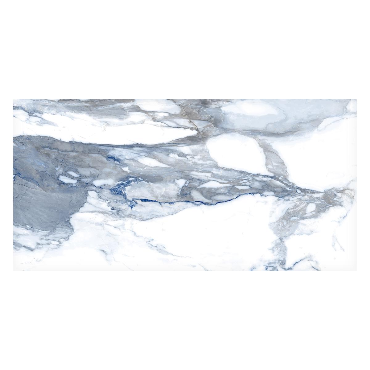 Porcelanato Crash Azul/Blanco Brillante - 60X120 cm - 1.44 m2