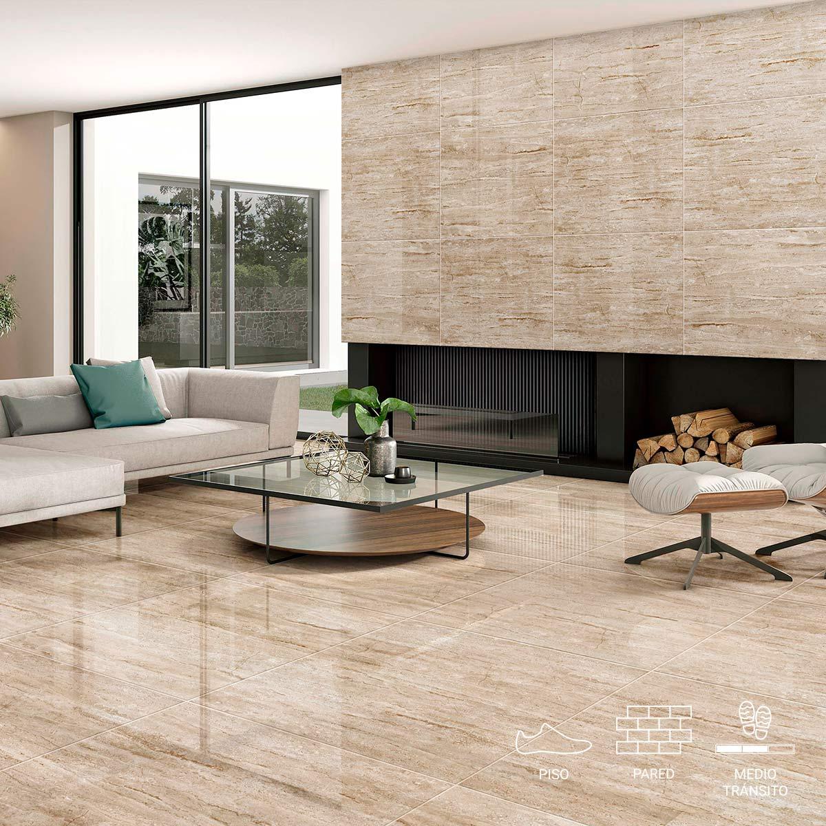 Piso Padua II Beige Brillante - 60X60 cm - 1.80 m2