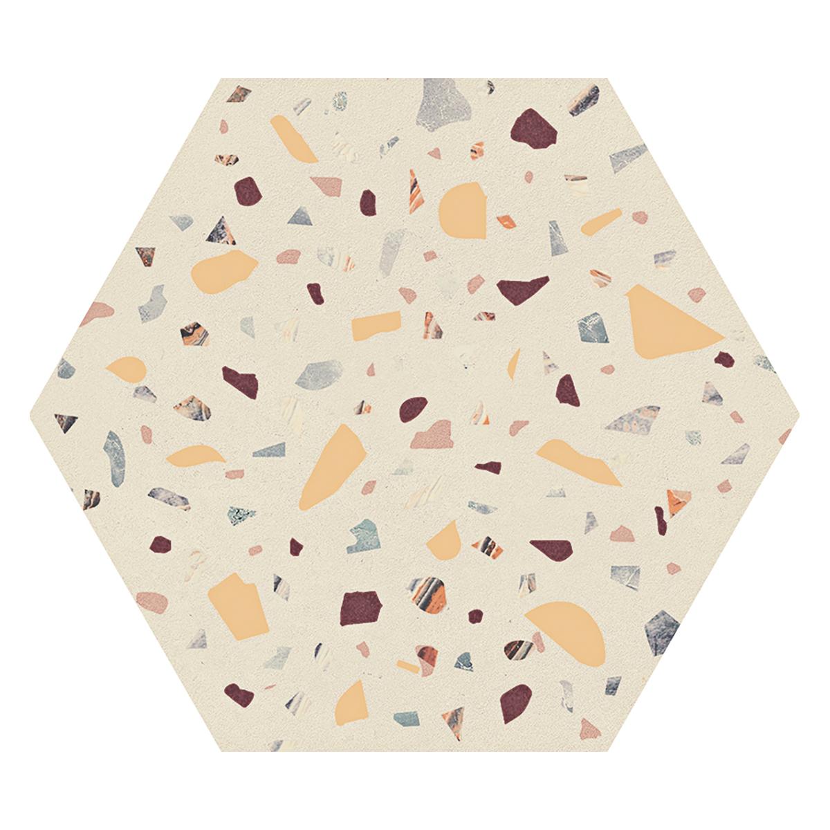 Porcelanato Confete Hexa Blanco Mix Natural Rectificado - 17.4 x 17.4 cm - 1.96 m2